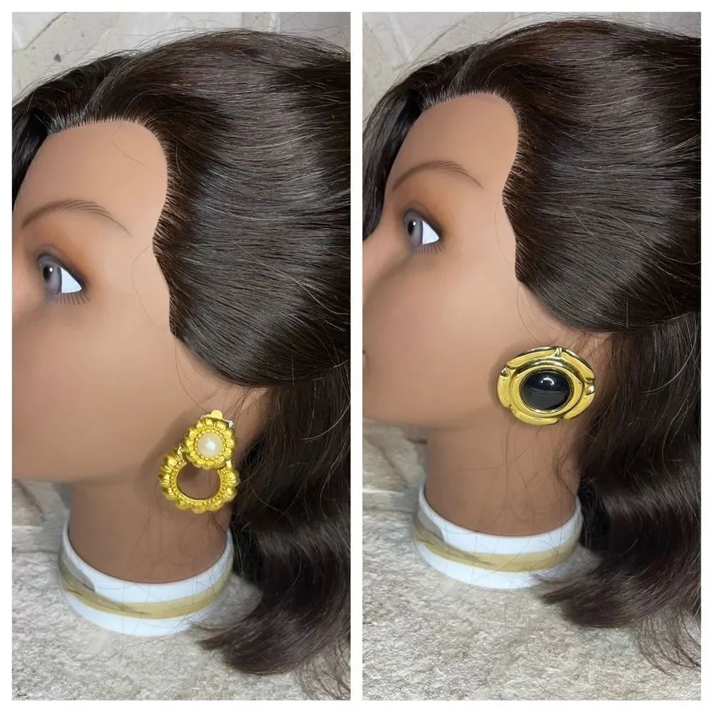 Fashion vintage clip on earring set of 2